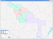 Blaine Wall Map Color Cast Style