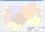 Boise Wall Map Color Cast Style