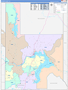 Bonner Wall Map Color Cast Style