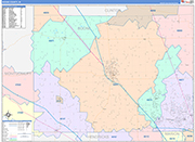 Boone Wall Map Color Cast Style