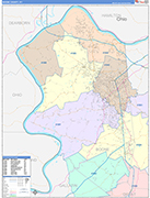 Boone County Wall Map Color Cast Style