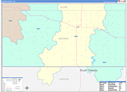 Bowman Wall Map Color Cast Style