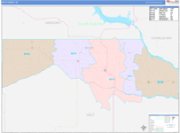 Boyd County Wall Map Color Cast Style