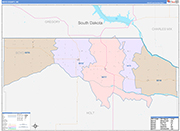 Boyd County Wall Map Color Cast Style