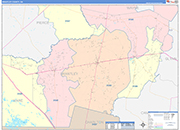 Brantley County Wall Map Color Cast Style