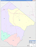 Brewster County Wall Map Color Cast Style