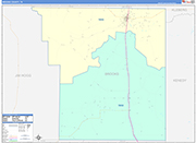 Brooks County Wall Map Color Cast Style
