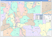 Broome Wall Map Color Cast Style