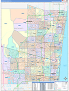 Broward County Digital Map Color Cast Style