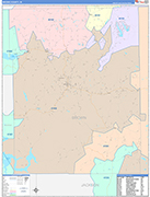 Brown Wall Map Color Cast Style