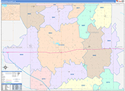 Buchanan County Wall Map Color Cast Style