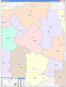 Butler County Wall Map Color Cast Style