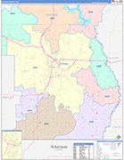 Butler County Wall Map Color Cast Style