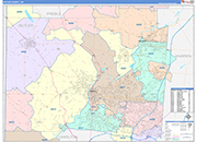 Butler County Wall Map Color Cast Style