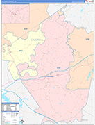 Caldwell County Wall Map Color Cast Style