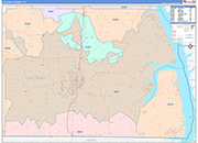 Calloway County Wall Map Color Cast Style