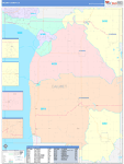 Calumet Wall Map Color Cast Style
