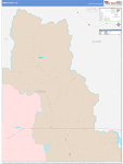 Camas County Wall Map Color Cast Style