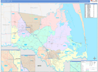 Cameron County Wall Map Color Cast Style