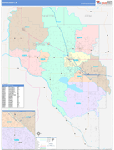 Canyon County Wall Map Color Cast Style