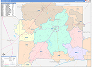 Carroll Wall Map Color Cast Style