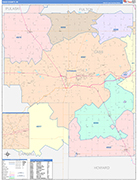 Cass Wall Map Color Cast Style