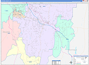Catoosa County Wall Map Color Cast Style
