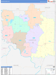 Chariton County Wall Map Color Cast Style