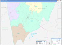 Chattooga County Wall Map Color Cast Style