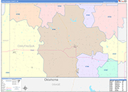 Chautauqua County Wall Map Color Cast Style