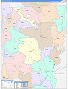 Chenango Wall Map Color Cast Style