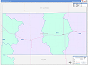 Cheyenne County Wall Map Color Cast Style