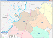 Claiborne County Wall Map Color Cast Style