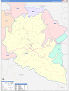 Clay Wall Map Color Cast Style