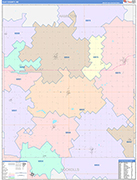 Clay Wall Map Color Cast Style