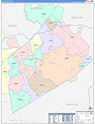 Clay Wall Map Color Cast Style