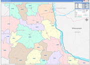 Clayton Wall Map Color Cast Style