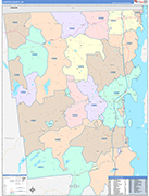 Clinton Wall Map Color Cast Style