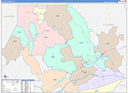 Clinton Wall Map Color Cast Style