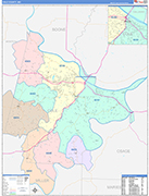 Cole Wall Map Color Cast Style