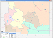 Colfax County Wall Map Color Cast Style