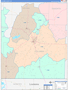 Columbia Wall Map Color Cast Style