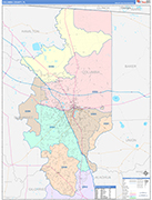 Columbia Wall Map Color Cast Style
