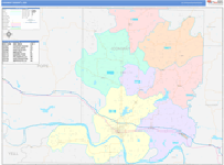 Conway County Wall Map Color Cast Style