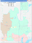 Cooke County Wall Map Color Cast Style