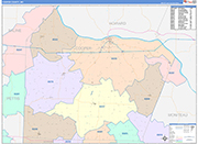 Cooper Wall Map Color Cast Style