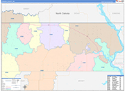 Corson Wall Map Color Cast Style
