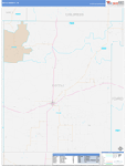 Cottle County Wall Map Color Cast Style