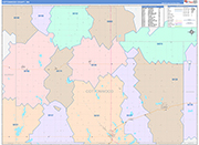 Cottonwood County Wall Map Color Cast Style