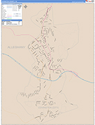 Covington County Wall Map Color Cast Style